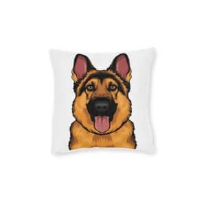 Dogs Collection 23 Square Pillow Pink Back