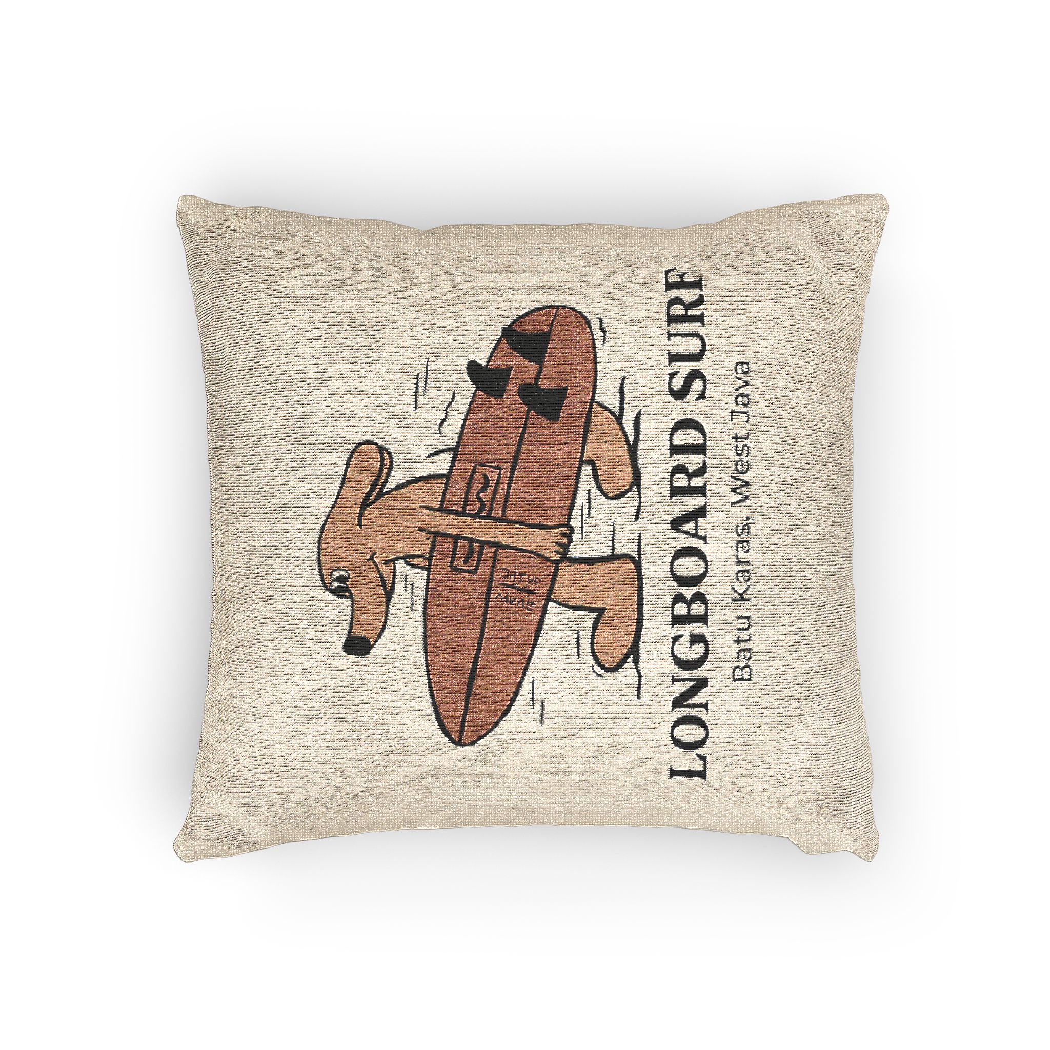 Longboard Surf Woven Pillow - Image 4