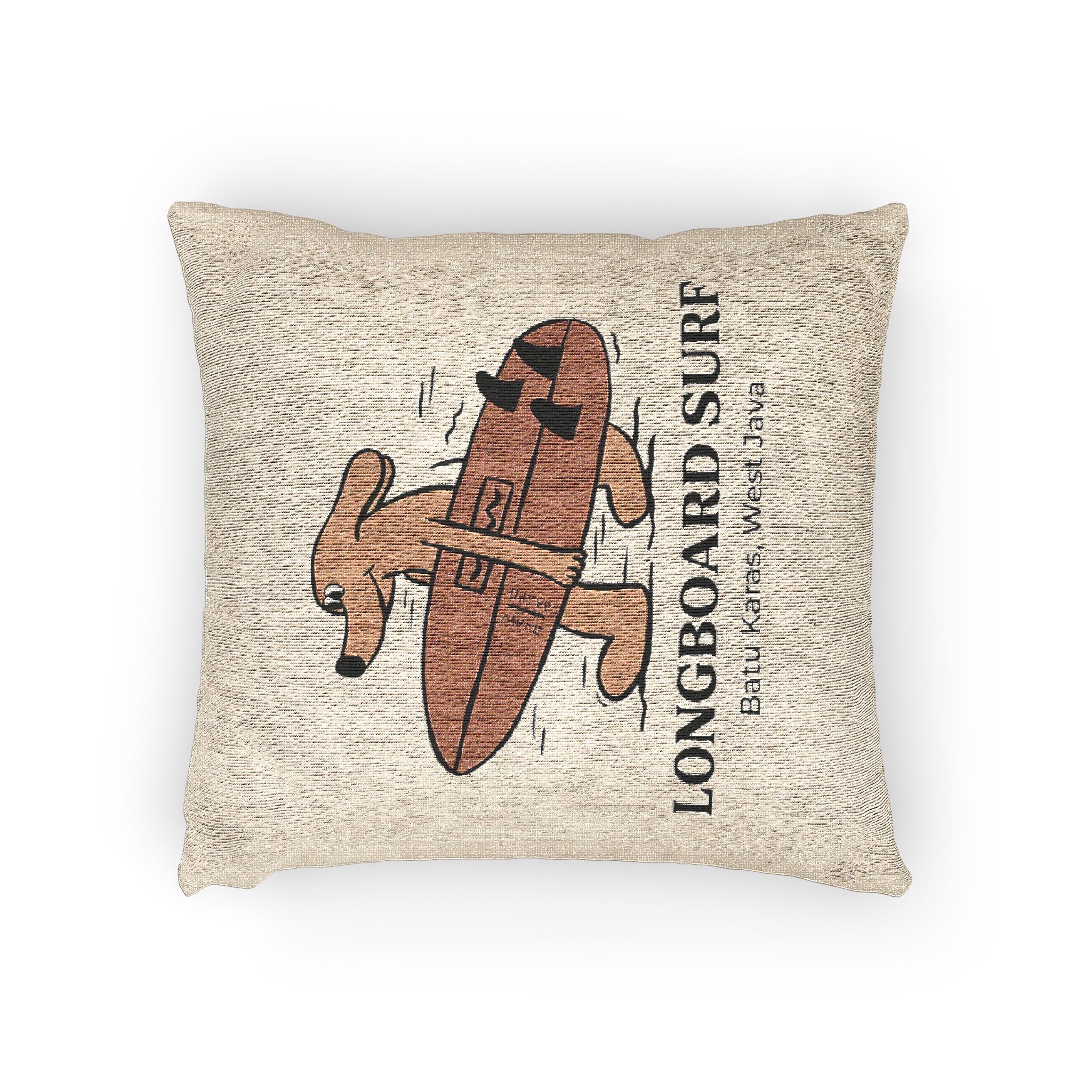 Longboard Surf Woven Pillow - Image 2