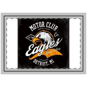 Motor Club Eagles Throw Pillow