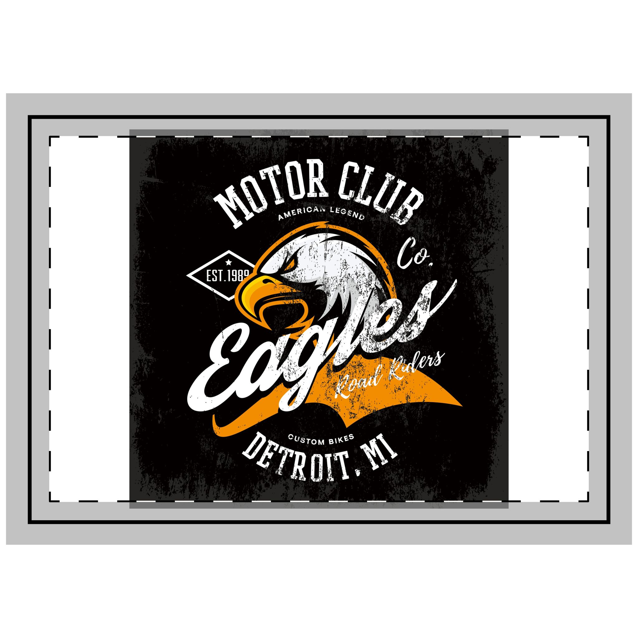 Motor Club Eagles Throw Pillow