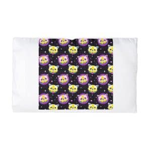 Hand Drawn Kitschy Pattern Microfiber Pillowcase