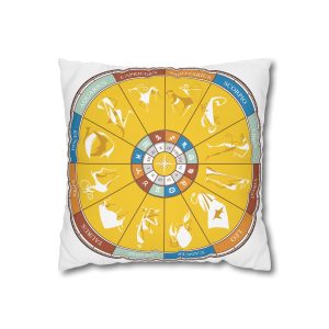 Zodiac Signs Square Poly Canvas Pillowcase