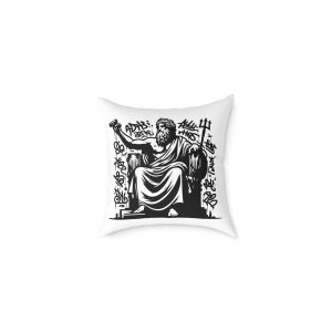 Zeus Deity Mythology Square Poly Canvas Pillow