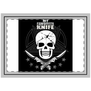 Skull Knife 07 Throw Pillow