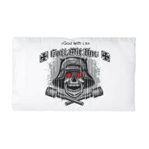 Skull German Military Helmet Grenades Grunge Vintage Design T Shirts Microfiber Pillowcase