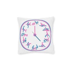 Kamasutra Positions 2 Square Pillow Pink Back