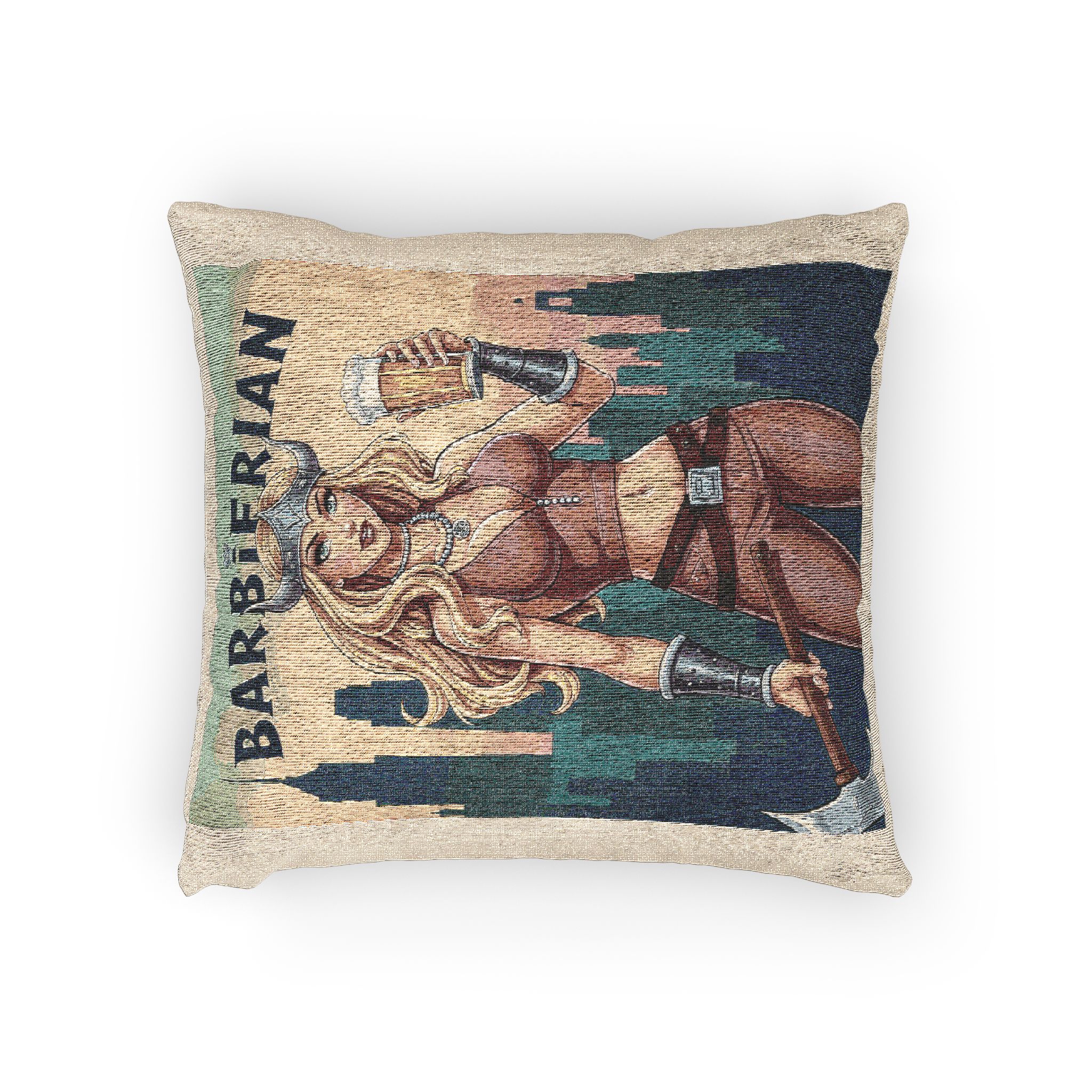Barbierian (2) Woven Pillow - Image 2