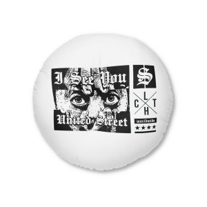 I See You Street Style Vintage Fashion Tufted Floor Pillow Round