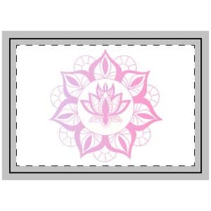 Gradient Floral Mandala Throw Pillow