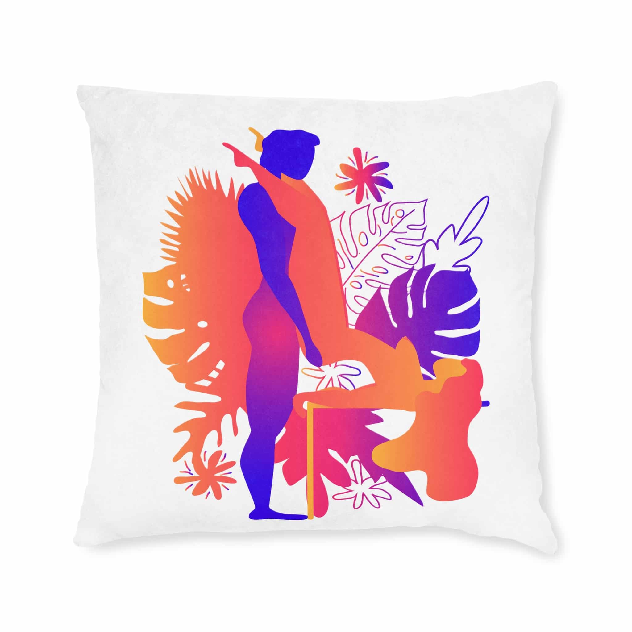 Kama Sutra Man Woman Have Sex Art Love Sexual Position Butterfly Square Pillow Pink Back - Image 9