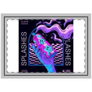 Hand Drawn Album Cover Template Throw Pillow