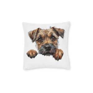 Dogs 11 Square Pillow Pink Back
