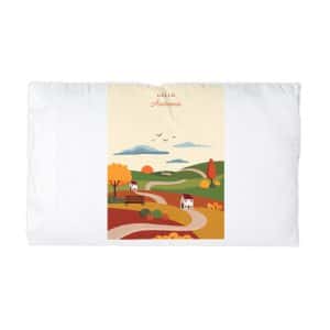 Autumn Background With Beautiful Natural Scene A4 Vertical Design Microfiber Pillowcase