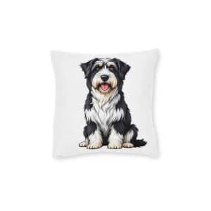 Dogs Collection 10 Square Pillow Pink Back