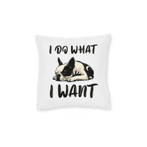 I Do What I Want Copia Square Pillow Pink Back