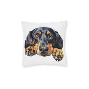 Dogs 20 Square Pillow Pink Back