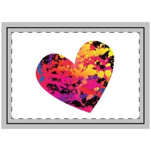 Coloured Heart Throw Pillow