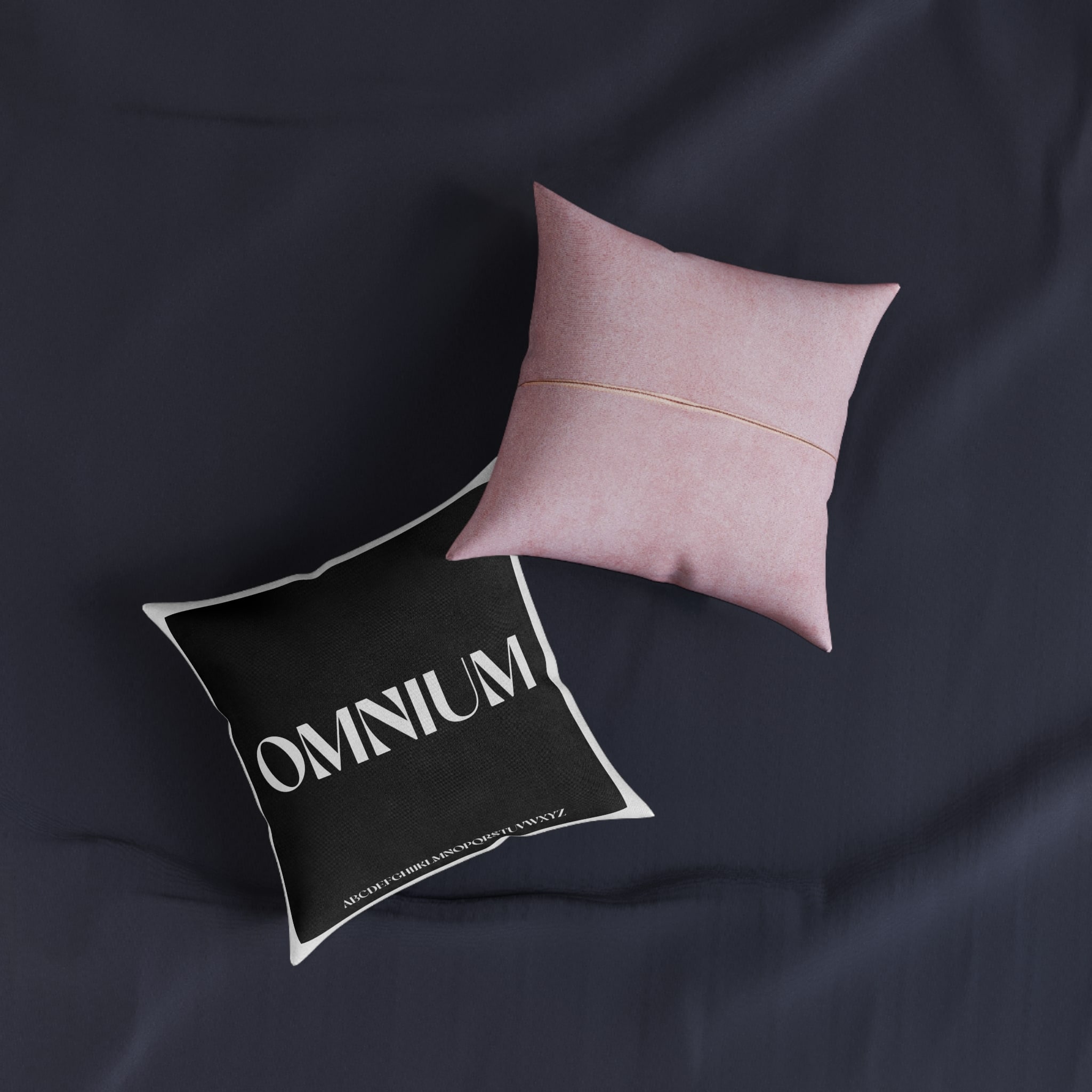Omnium Square Pillow Pink Back - Image 3