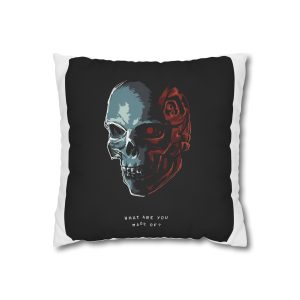 What Are You Made Of? Square Poly Canvas Pillowcase