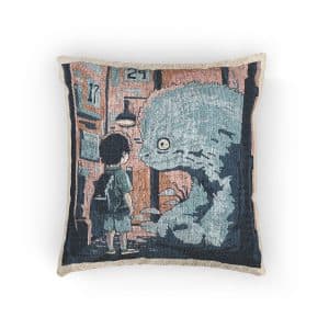 Boy Creature Friend Monster Aesthetic Emotion Illustration Woven Pillow