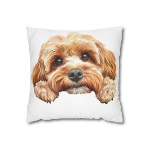 Dogs 4 Square Poly Canvas Pillowcase