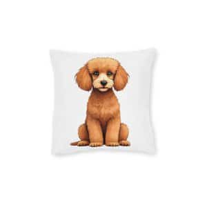 Dogs Collection 37 Square Pillow Pink Back