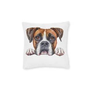 Dogs 27 Square Pillow Pink Back