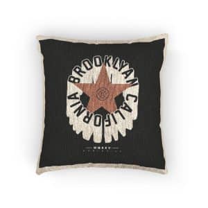 Brooklyn California Star Graphic Woven Pillow