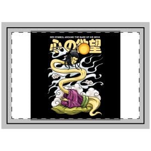 Nukekubi Japanese Ghost Characters With Text Illustration Throw Pillow