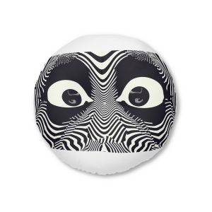 Ghost Art Abstract Pattern Tufted Floor Pillow Round