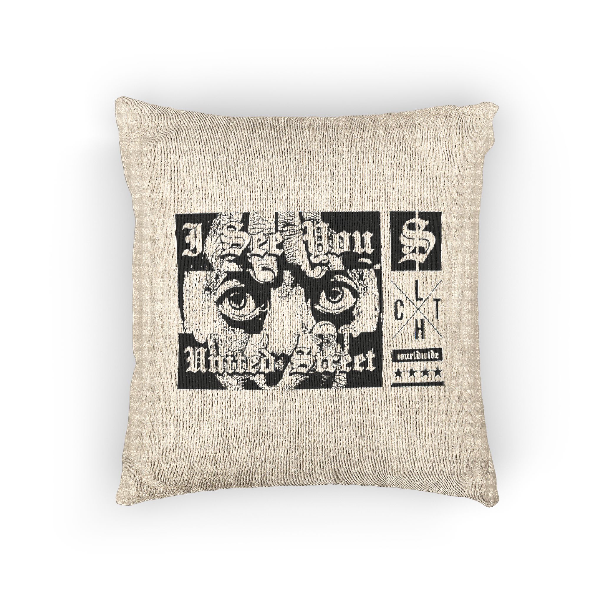 I See You Street Style Vintage Fashion Woven Pillow - Image 3