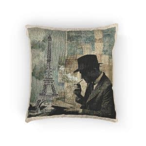 Vintage Paris Woven Pillow