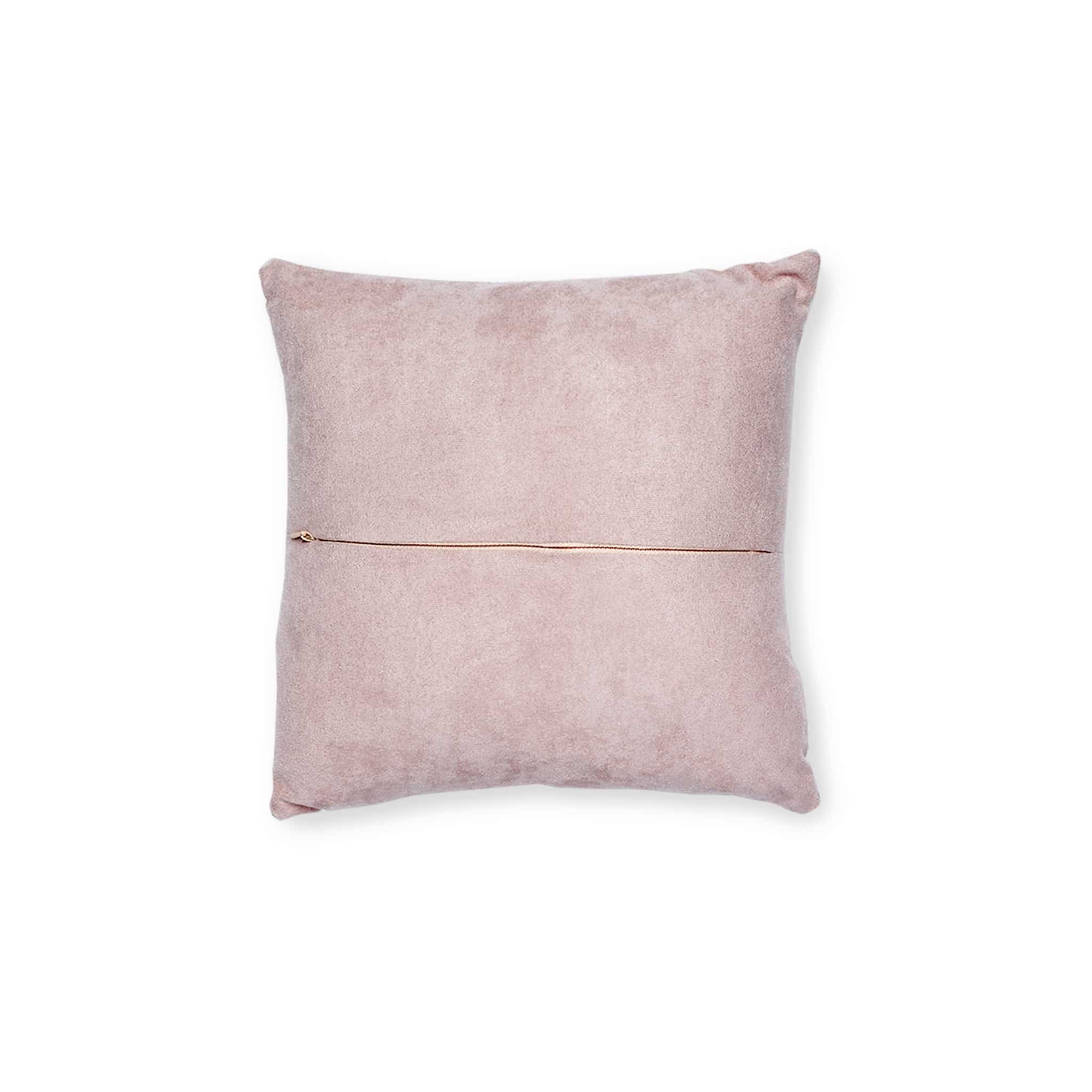 Illustration Happy Smiling Dog Glasses Tshirt Design Cartoon Style Square Pillow Pink Back - Image 2