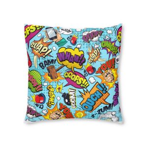 Comic Colorful Seamless Pattern With Bright Speech Bubbles Tufted Floor Pillow Square