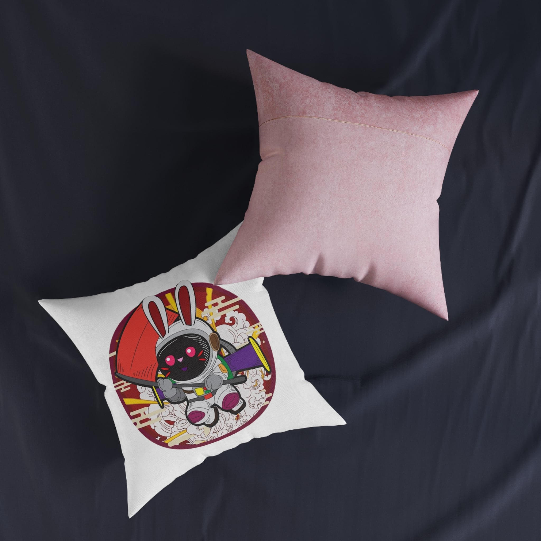 Fantasy V1 Square Pillow Pink Back - Image 11