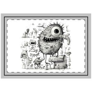 Tarjeta Monstruo Horror Halloween (1) Throw Pillow