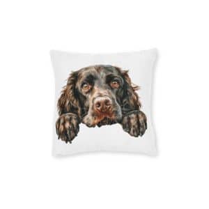 Dogs 22 Square Pillow Pink Back