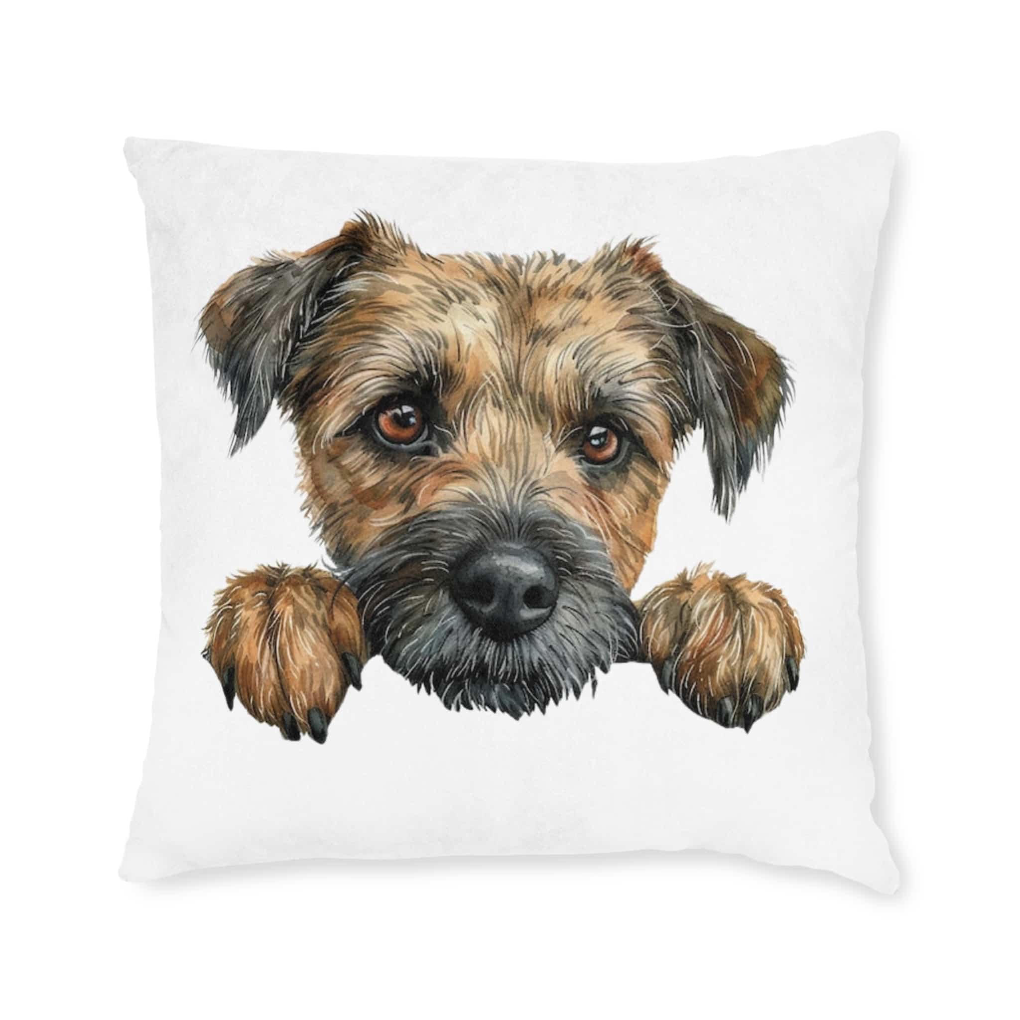 Dogs 28 Square Pillow Pink Back - Image 9