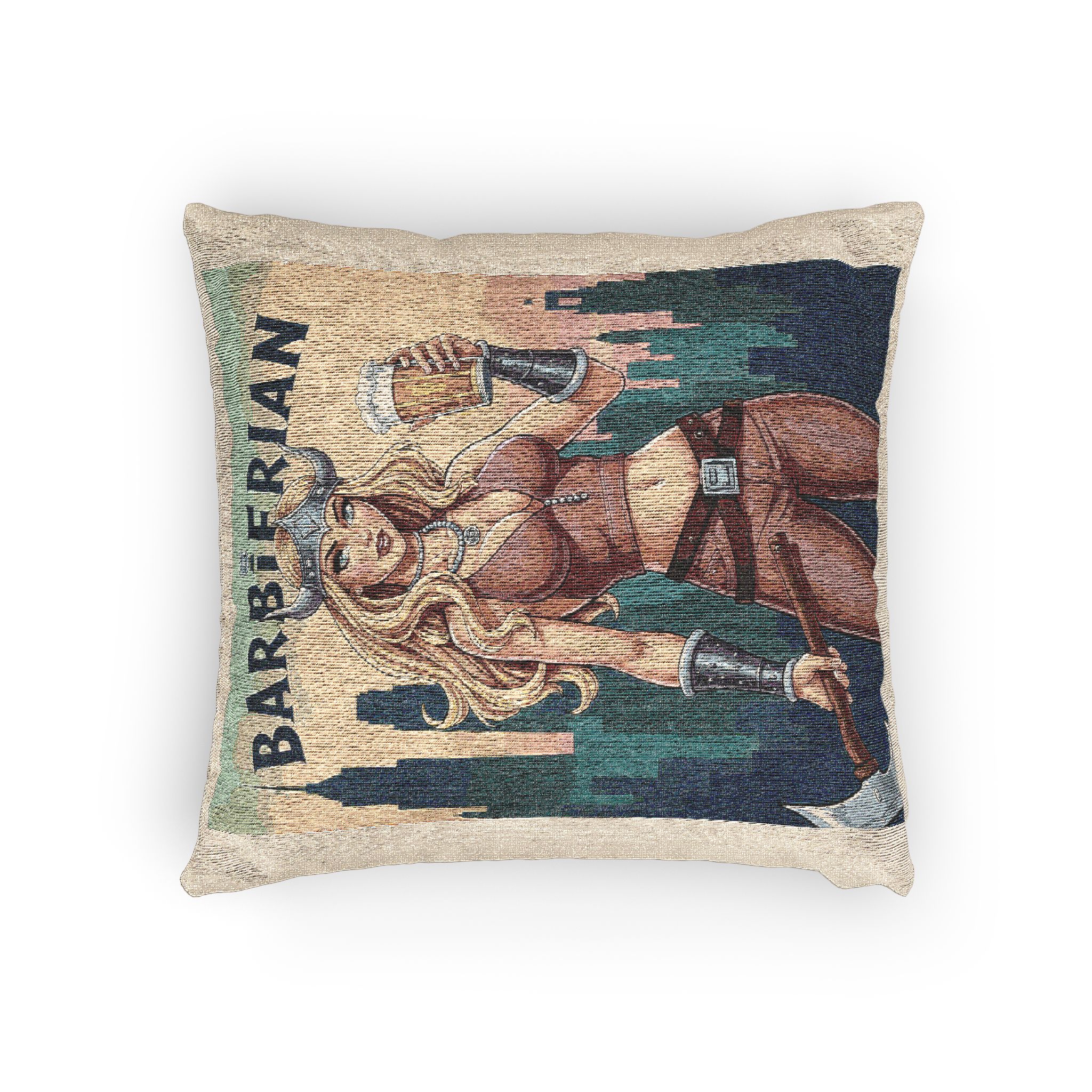 Barbierian (2) Woven Pillow - Image 4