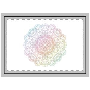 Mandala Design In Rainbow Colours 2203 Throw Pillow