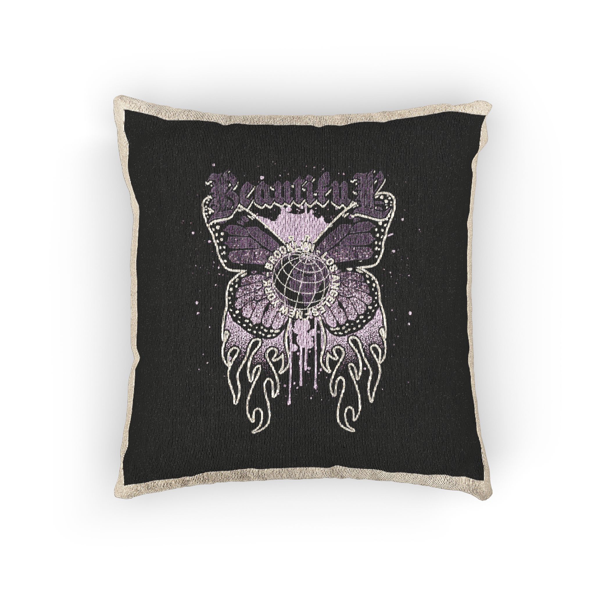 Beautiful Butterfly Street Style Vintage Fashion Woven Pillow - Image 3