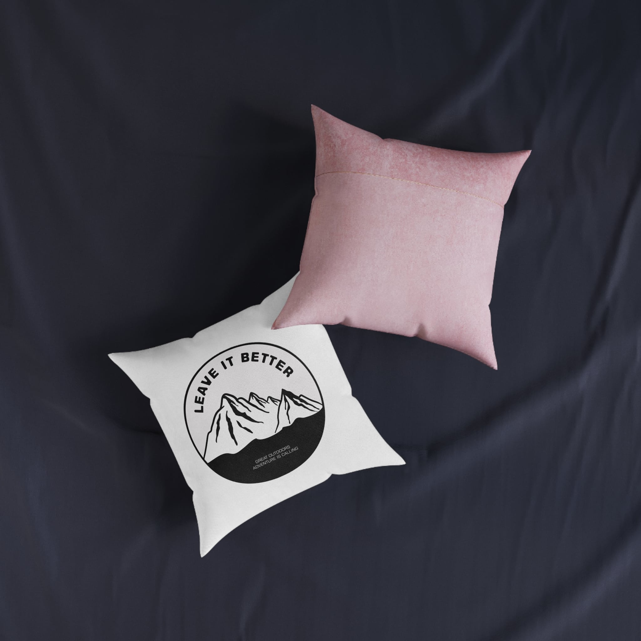 Leave It Better Square Pillow Pink Back - Image 7