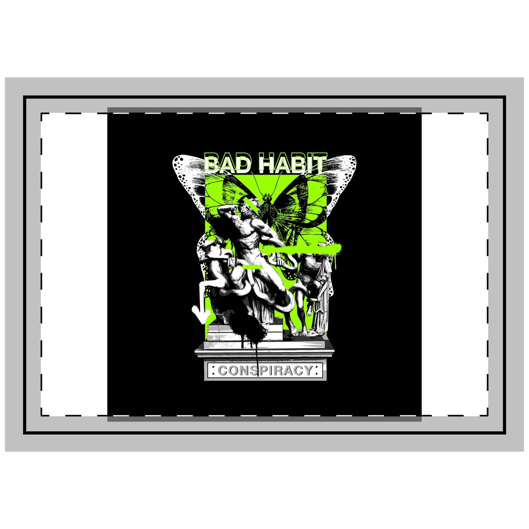 Bad Habit Conspiracy Street Style Vintage Fashion Throw Pillow