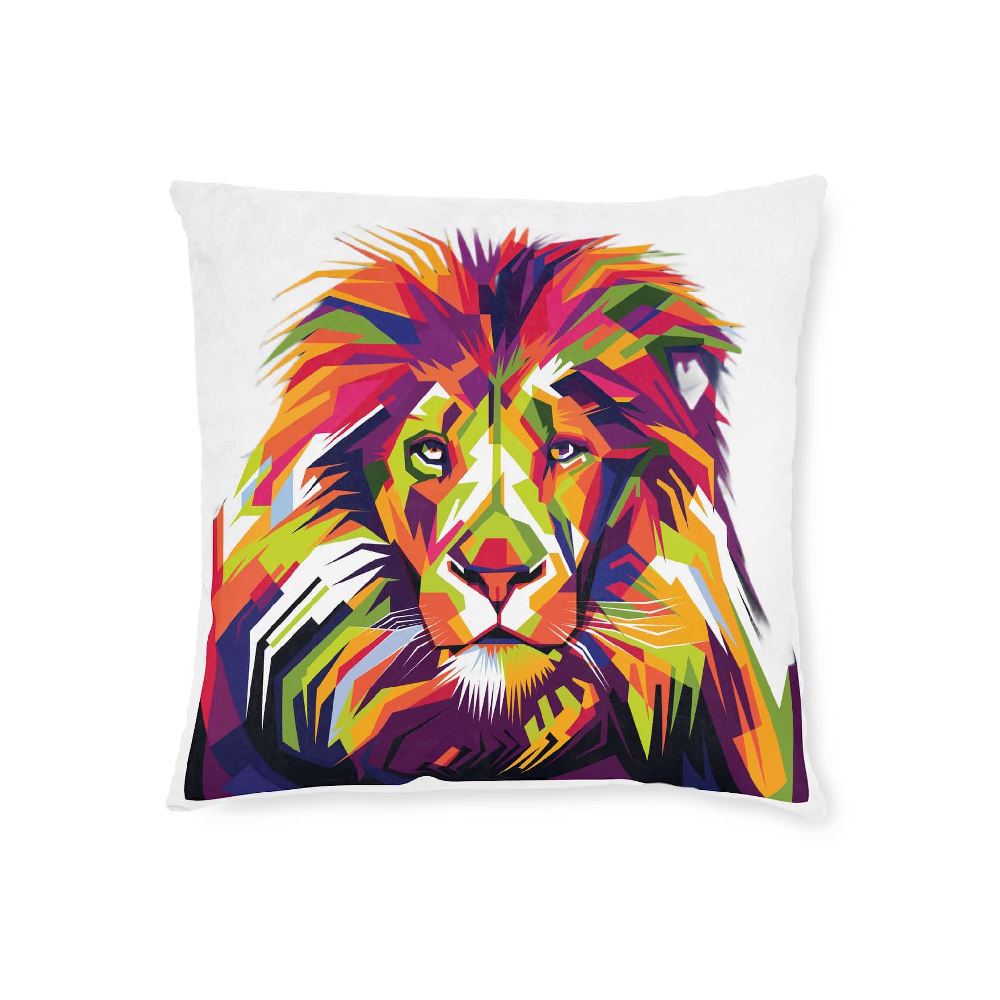 Lionhead Square Pillow Pink Back - Image 5
