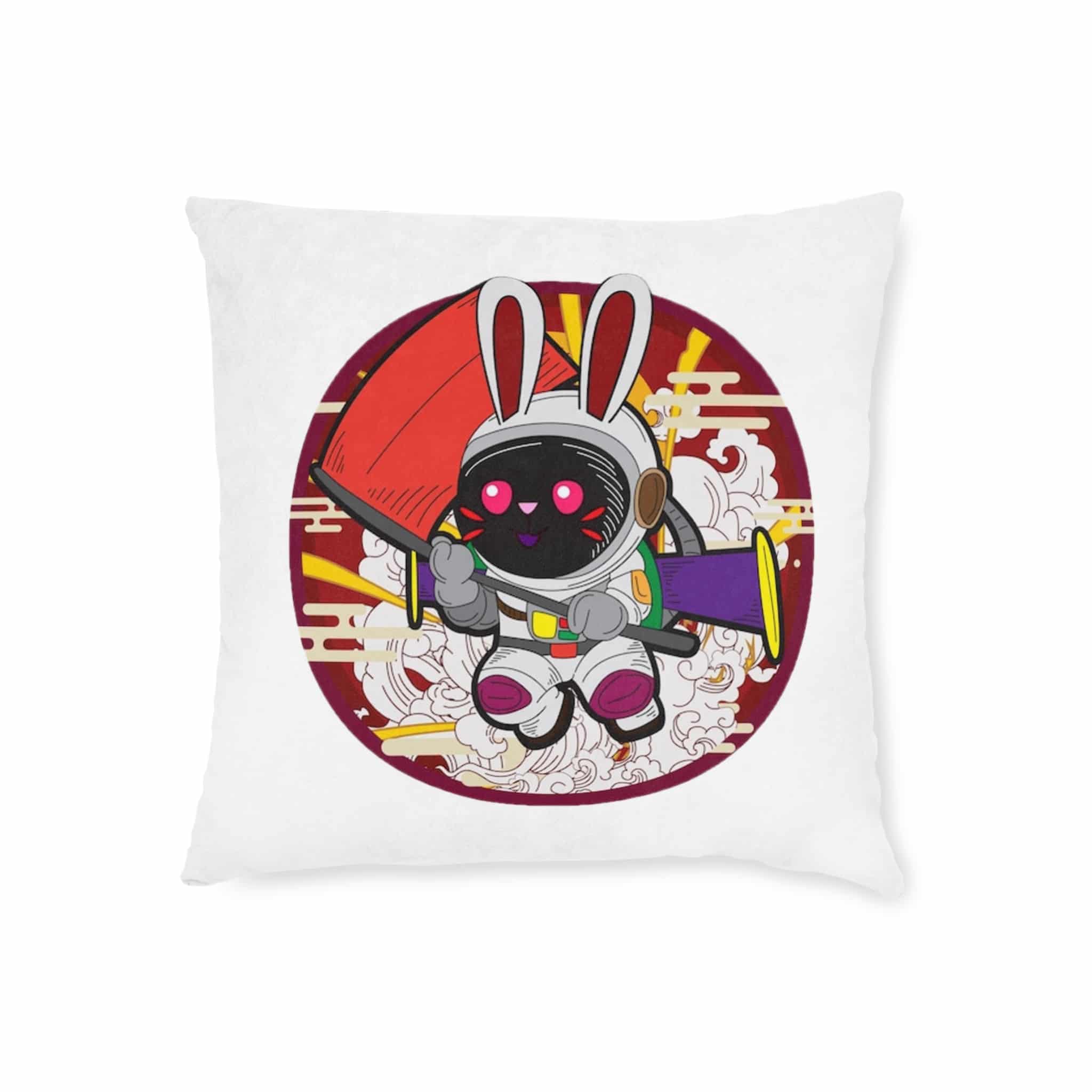 Fantasy V1 Square Pillow Pink Back - Image 5