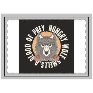 Premium Lobo Hambriento Vintage Premium Throw Pillow