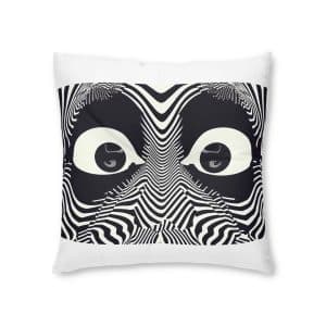 Ghost Art Abstract Pattern Tufted Floor Pillow Square