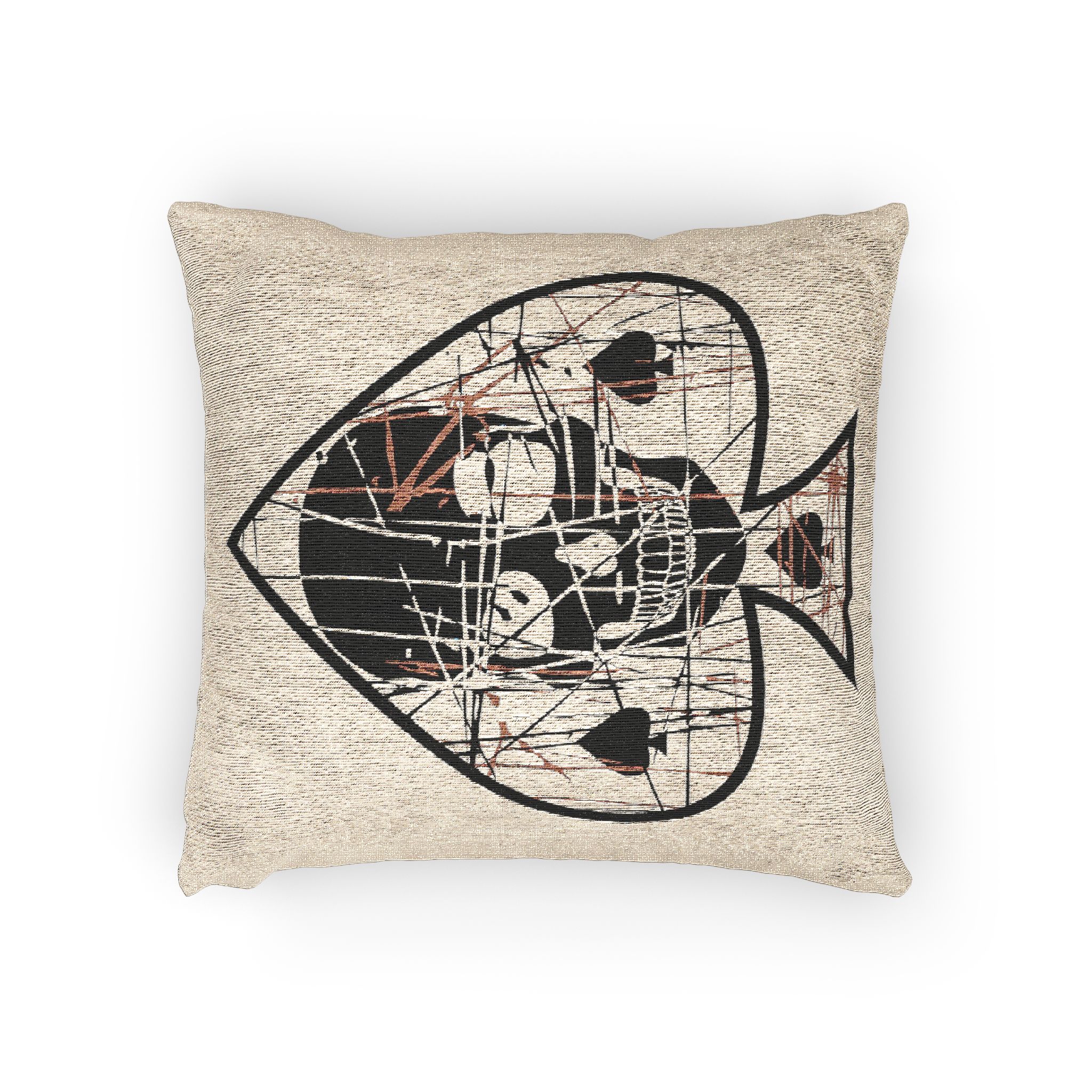 Ace Spades With Skull Grunge Vintage Design T Shirts(5) Woven Pillow - Image 2