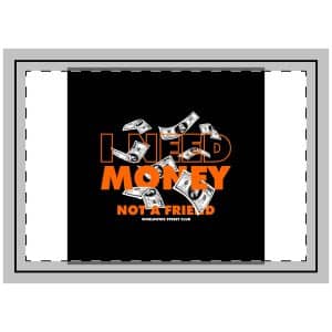 I Need Money Not A Friend Simple Vintage Fashion Throw Pillow